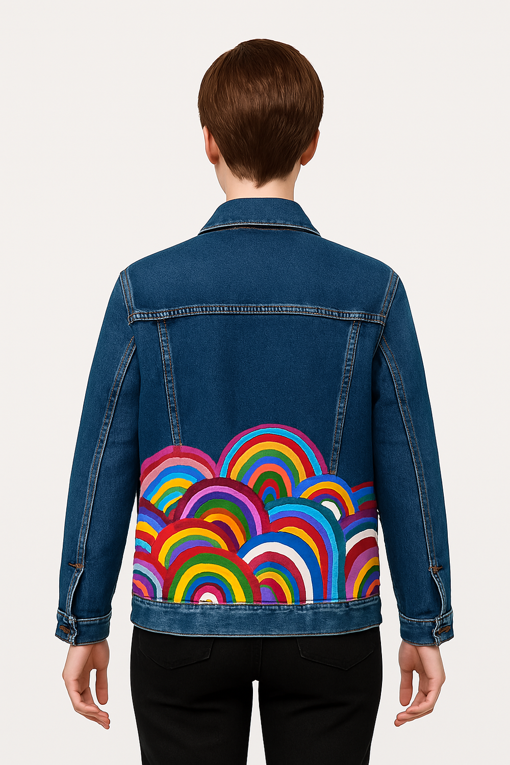 Geaca-din-denim-Rainbow-Bloom