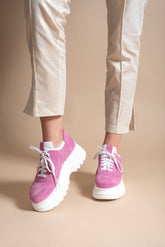 Sneakers din piele intoarsa Raquel Lila