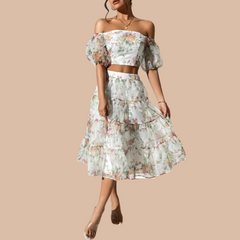 Compleu top si fusta cu imprimeu floral - mauri.ro (2)