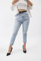 pantaloni din denim butterfly