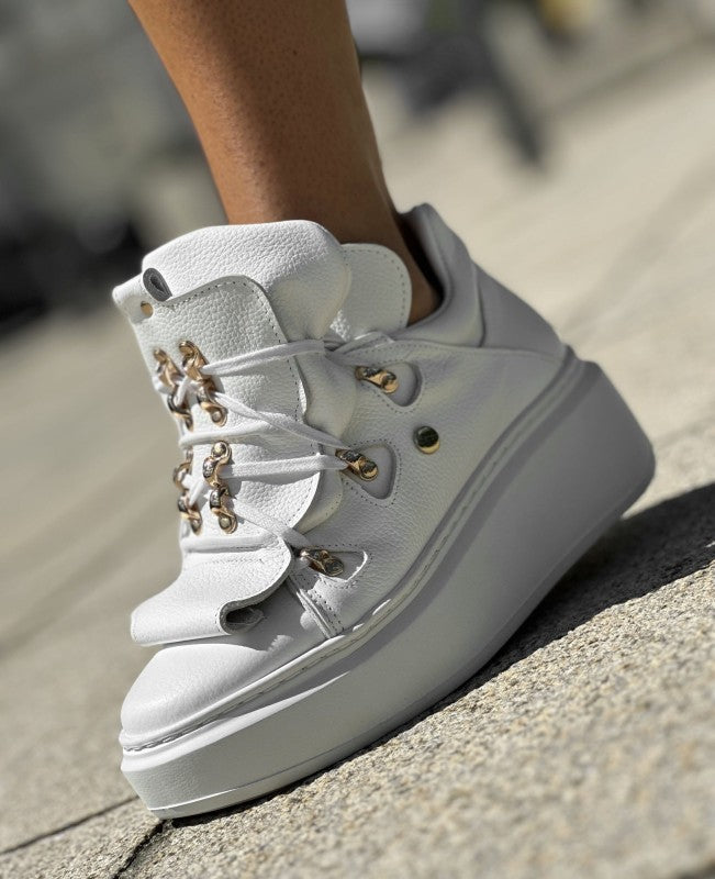 Sneakers din piele naturala albă Emily - mauri.ro (1)
