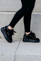 Sneakers din piele naturala neagră Elisio - mauri.ro (1)