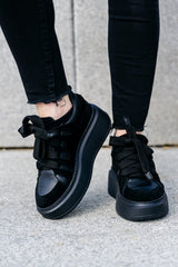 Sneakers din piele naturala neagră Elisio - mauri.ro (2)