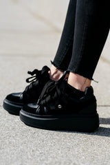 Sneakers din piele naturala neagră Elisio - mauri.ro (3)