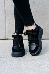 Sneakers din piele naturala neagră Elisio - mauri.ro (4)