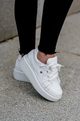 Sneakers din piele naturala albă Elisio - mauri.ro (1)