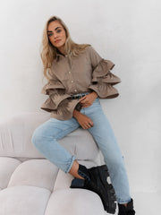 camasa-dama-cu-volane-la-maneci-latte 3