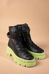Ghete leather black Grace Lime - mauri.ro (3)