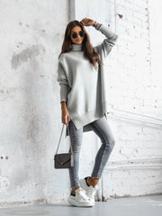 bluza-dama-cu-guler-gri-oversized (2)