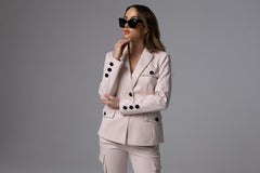 Compleu dama pantalon si sacou bej Mela - mauri.ro (3)