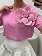 tricou-roz-cu-floare-linda