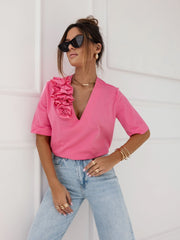 Tricou-cu-decolteu-in-V-roz-Edward (3)