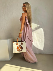 Rochie lunga nude Belinda - mauri.ro (2)