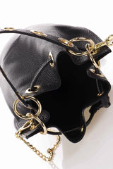 Geanta din piele naturala Bucket nero - mauri.ro (3)