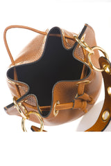 Geanta din piele naturala Bucket cognac - mauri.ro (3)