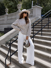 Bluza-dama-cu-ciucuri-taupe-Monroe (2)