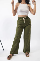 Pantaloni de In Wide Leg Verzi