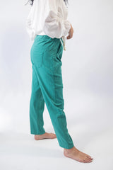 Pantaloni de In Conici Verde-Turcoaz