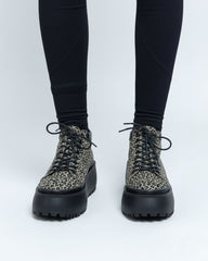 Sneakers din piele naturala print Easy