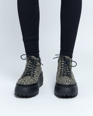 Sneakers din piele naturala print Easy