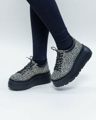 Sneakers din piele naturala print Easy