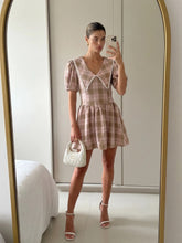 Rochie mini în carouri Ella