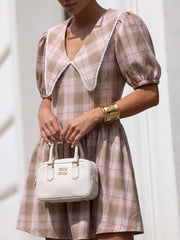 Rochie mini în carouri Ella