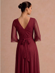 Rochie lunga Mathilde rosie