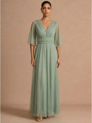Rochie lunga Mathilde verde