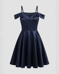 Rochie scurta Sophia bleumarin