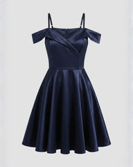 Rochie scurta Sophia bleumarin