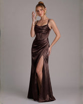 Rochie tip corset Sienna maro