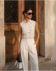Top dama alb elegant