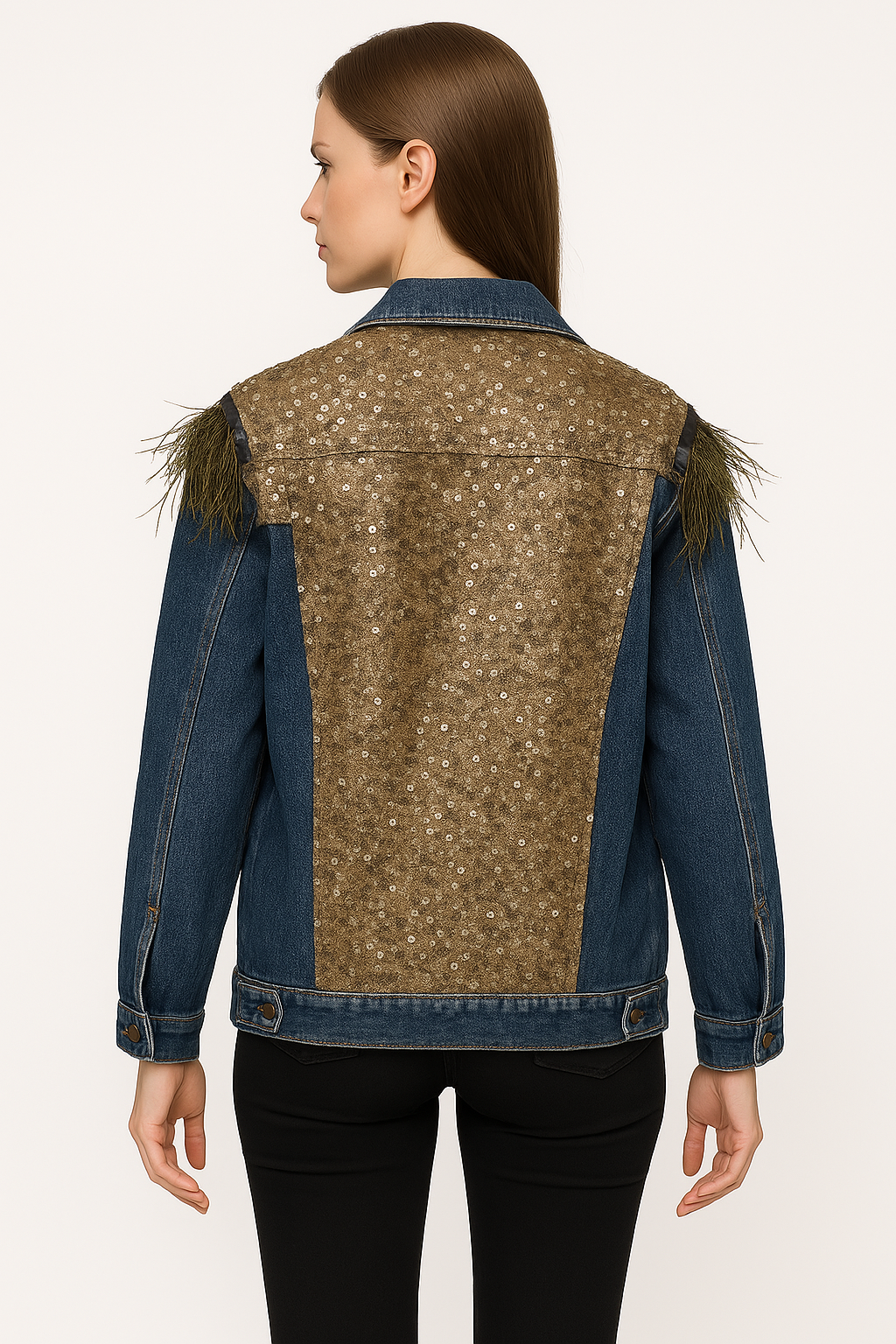 geaca-din-denim-Peacock-Queen