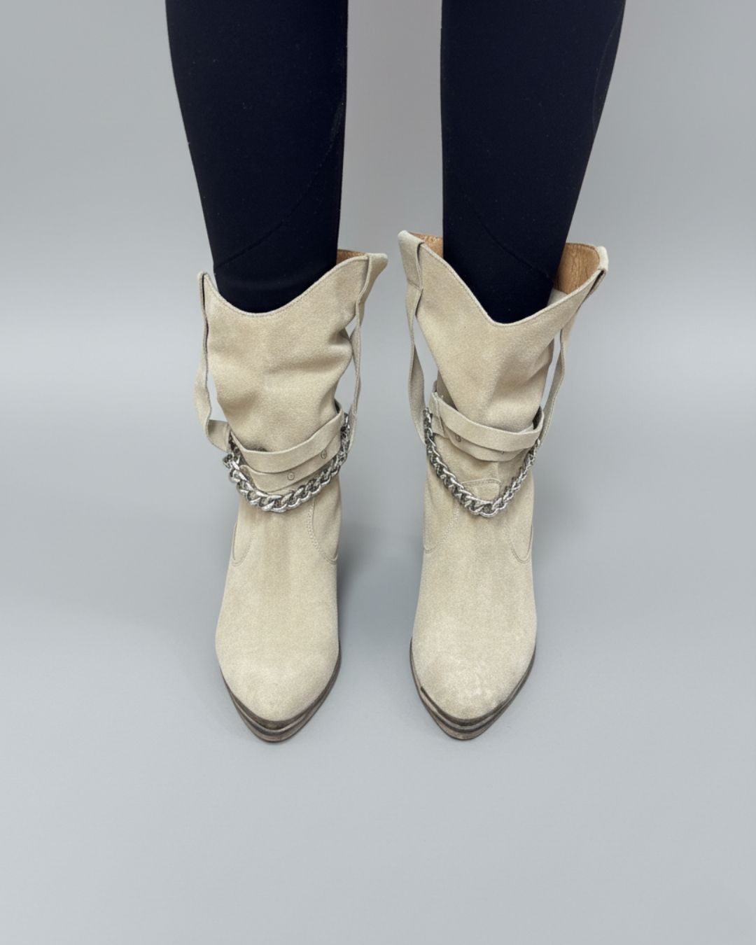 Ciocate din piele intoarsa bej Arum-3