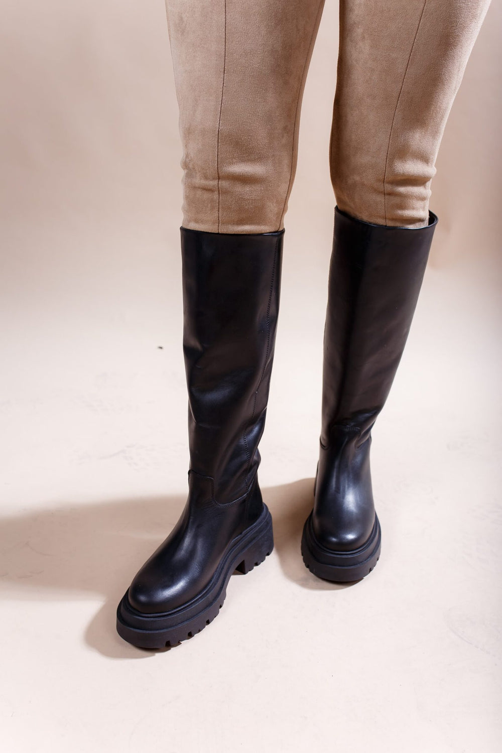 Cizme din piele neagra Eufrozine