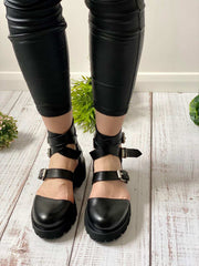 Pantofi din piele neagra Rock Glamour - mauri.ro (2)
