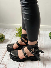 Pantofi din piele neagra Rock Glamour - mauri.ro (4)