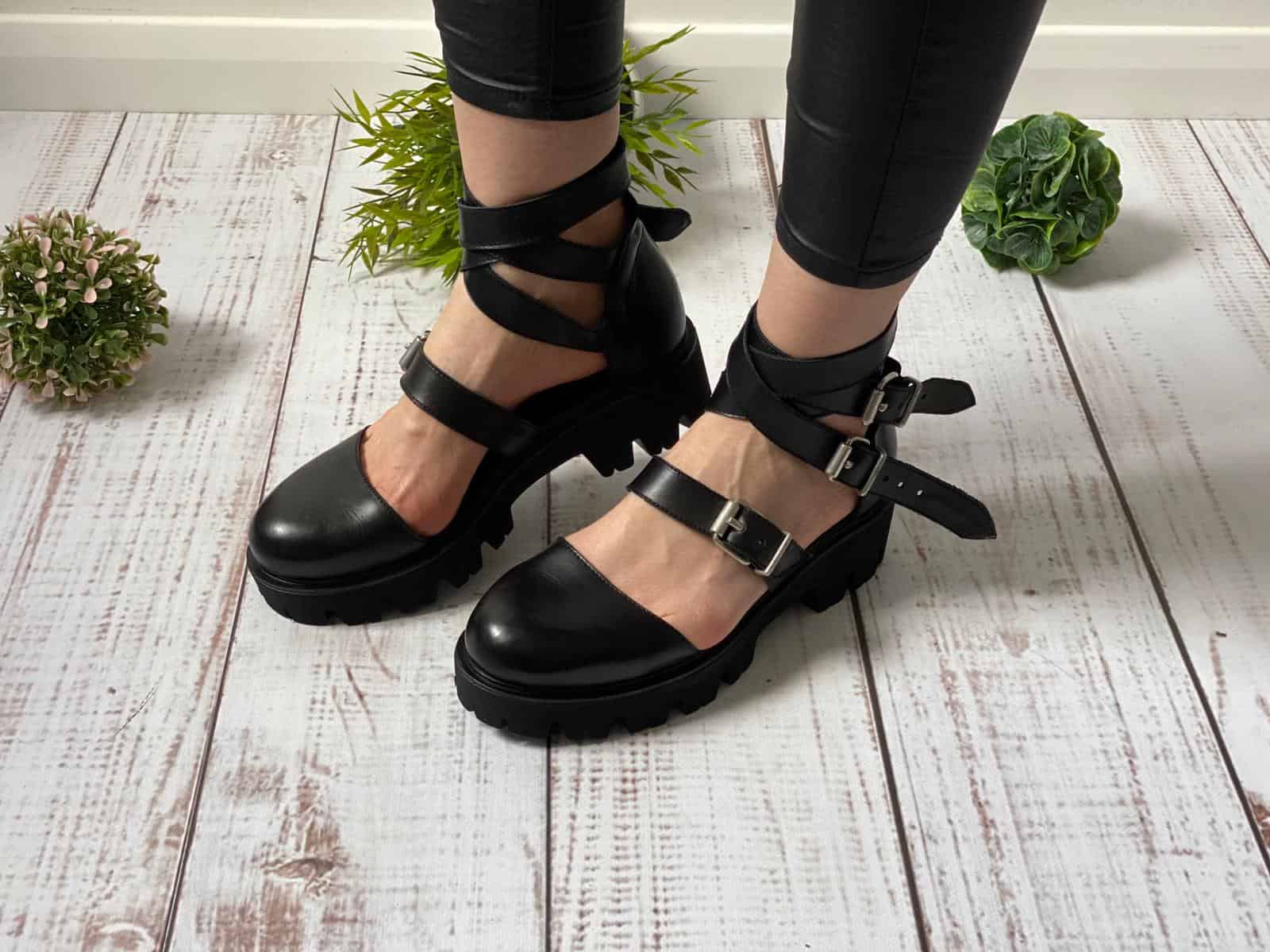 Pantofi din piele neagra Rock Glamour - mauri.ro (5)