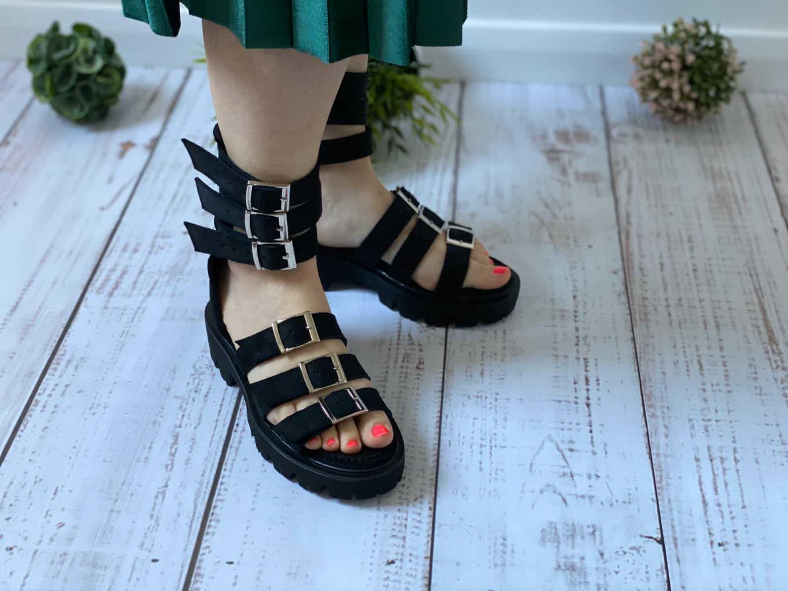 Sandale-din-piele-intoarsa-Sparkle-Negru-9565-1