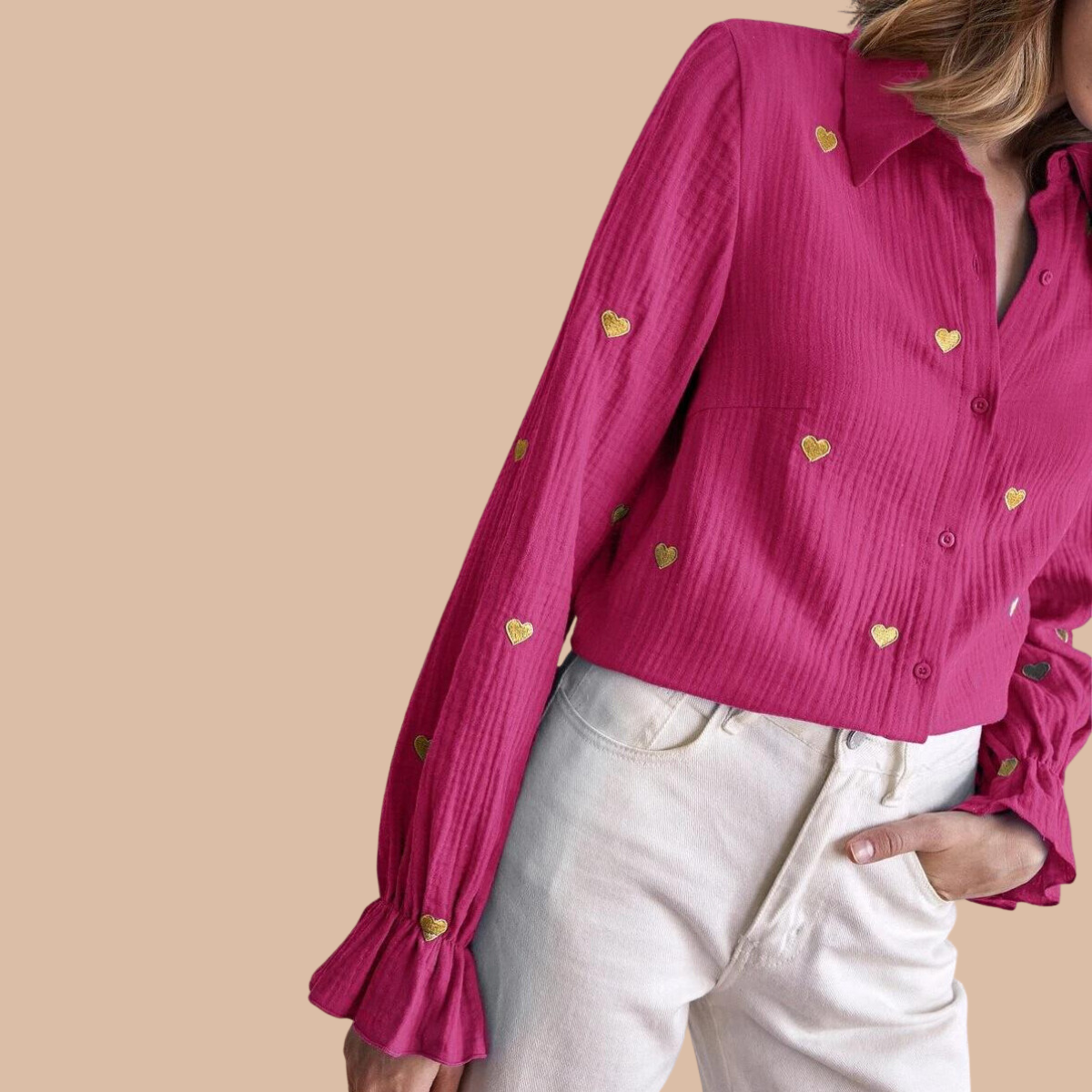 Camasa Dama Roz cu inimioare