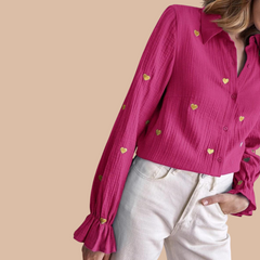 Camasa Dama Roz cu inimioare