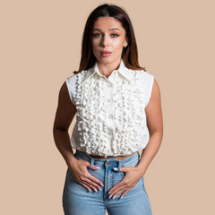 Top dama alb elegant