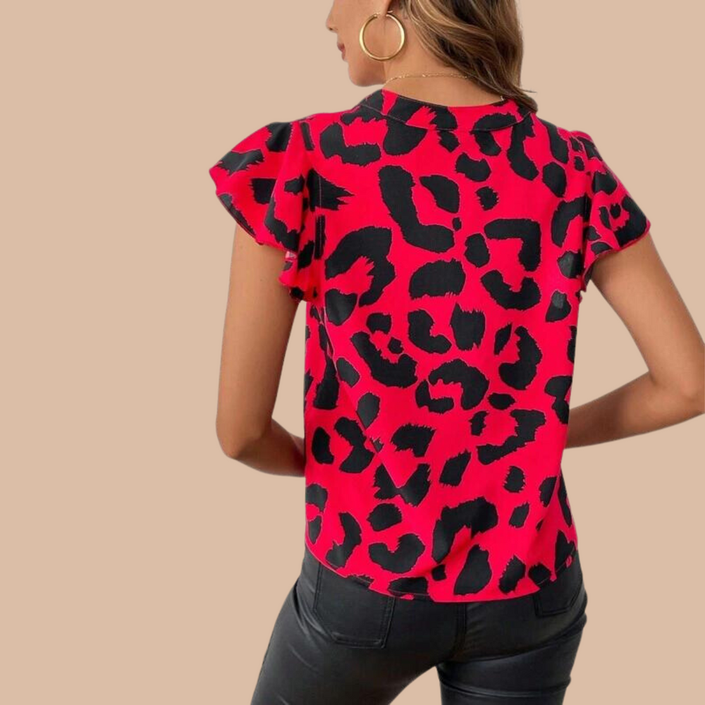 Bluza-cu-maneca-fluture-si-decolteu-cu-imprimeu-rosu-2426-1