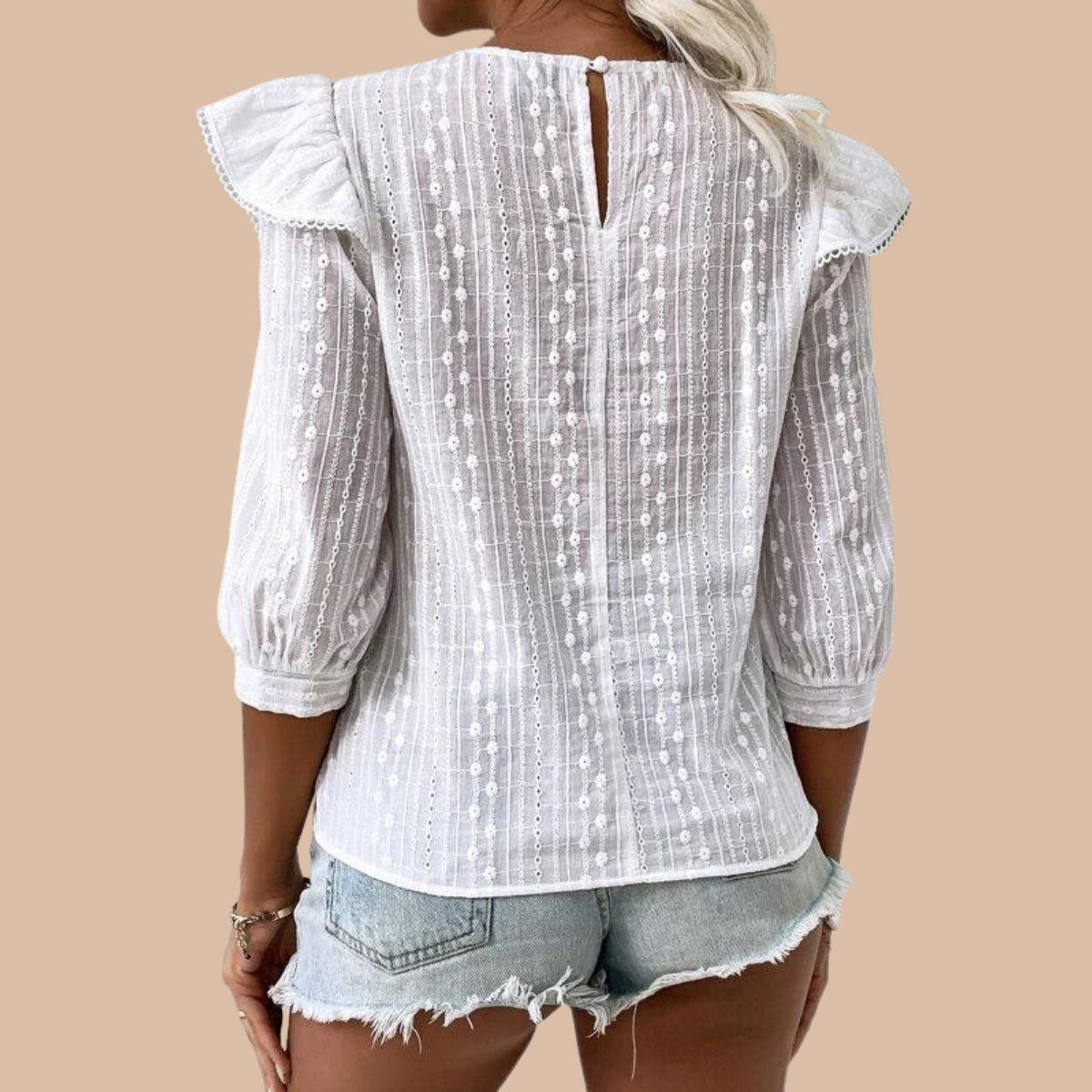 Bluza dama cu broderie alba - mauri.ro (2)