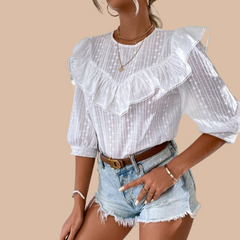 Bluza dama cu broderie alba - mauri.ro (4)