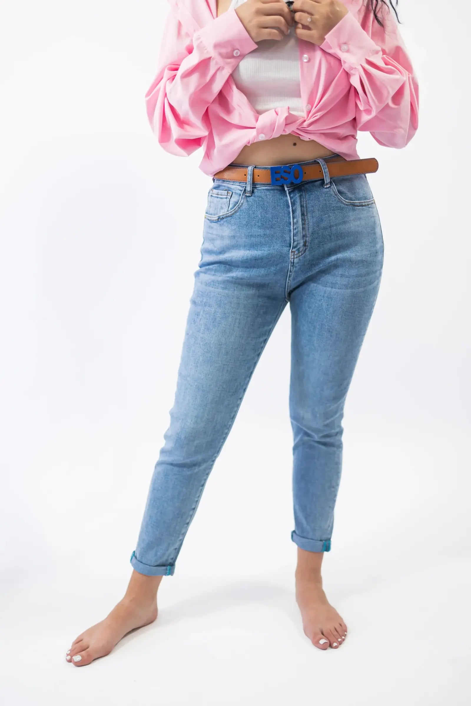 pantaloni din denim casual blue