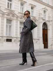 Palton alb negru Heba 7