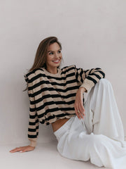 bluza-dama-in-dungi-negru-cu-bej (2)
