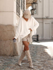 bluza-dama-oversize-cu-decolteu-v-si-ciucuri-alba (2)